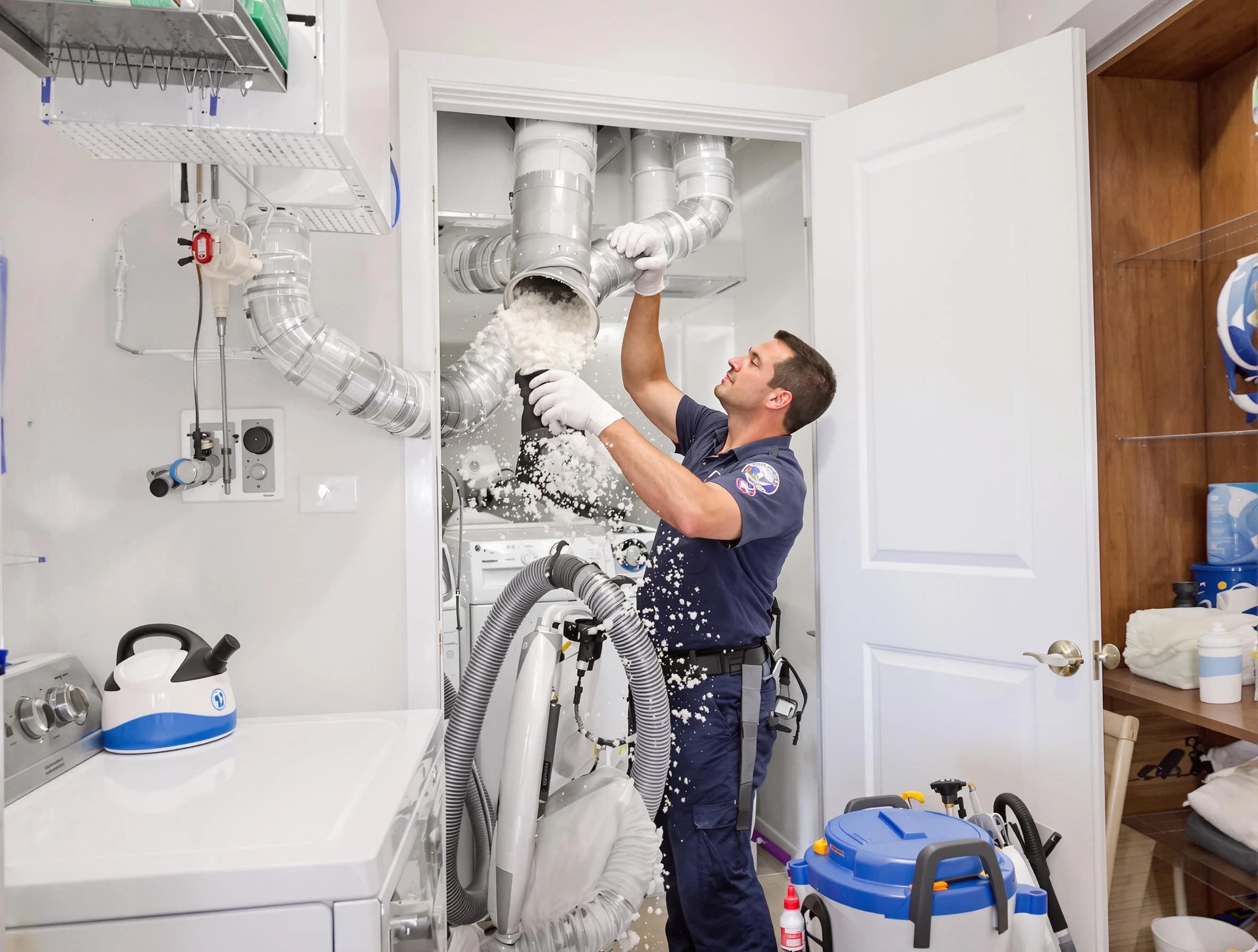 Marietta Dryer Vent Cleaning technician delivering thorough residential dryer vent cleaning service in Marietta